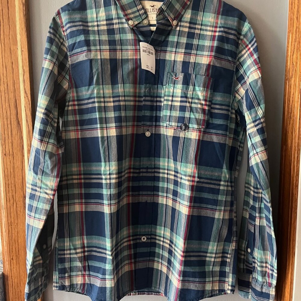 Hollister Long Sleeve Button Down Plaid Shirt - Size Small